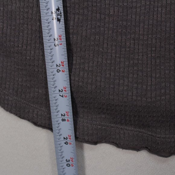 We the Free Shirt Women's Small Gray Long Sleeve Solid Polyester Rayon - Picture 8 of 13